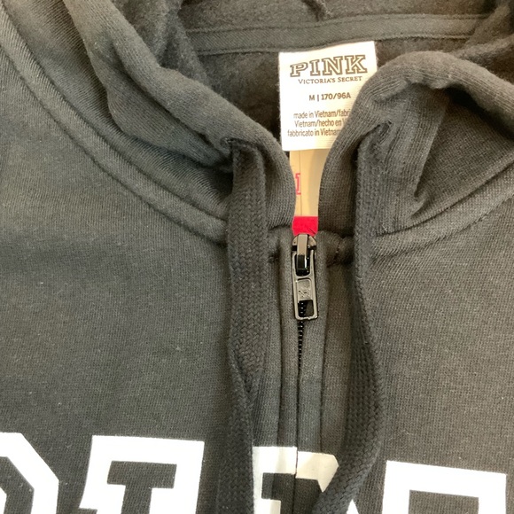 PINK Victoria's Secret Logo Black Hoodie - Picture 6 of 11